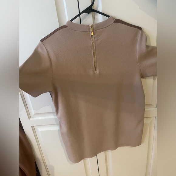 Kate Spade leather brown top with short sleeves - small / medium - Picture 5 of 5